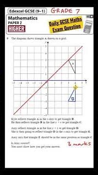 GCSE Maths Higher - Daily Exam Question - Day 163 (Combined Transformations - Reflections)