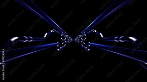 3D PULSATING PIPELINE TUNNEL PATHWAY ANIMATION. TRANSPARENT ALPHA CHANNEL. Documentary time traveling movies background or transition, TV shows, broadcast, intro, news, sci fi or video games projects Stock Video