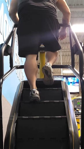 Stepping into a healthier me, one stair at a time! 🔥 Today's stair stepper workout had me breaking a sweat and feeling the burn. 💦 From heart-pumping cardio to sculpting those leg muscles, this session was no joke! 💪🏋️‍♀️ Join me on this fitness journey as we climb our way to stronger, fitter versions of ourselves. 🚀 #StairStepperChallenge #FitnessJourney #SweatItOut