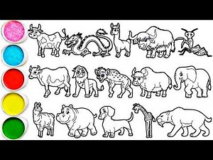Draw Amazing Animals in Minutes - Cow, Dragon, Llama, Yak, Praying Mantis, Lion, Hyena & others
