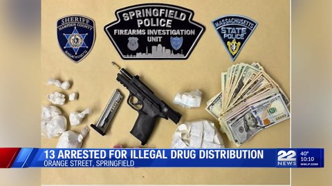 Springfield police arrest 13 in large cocaine trafficking bust