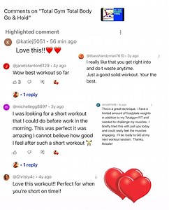 19 reactions | Total Gym Tuesday! Inviting you to subscribe to my YouTube Channel https://www.youtube.com/user/TheRosaliebrown Do you prefer 30, 40 or 50 minute workouts? | Rosalie Brown's Fitness Club | Facebook