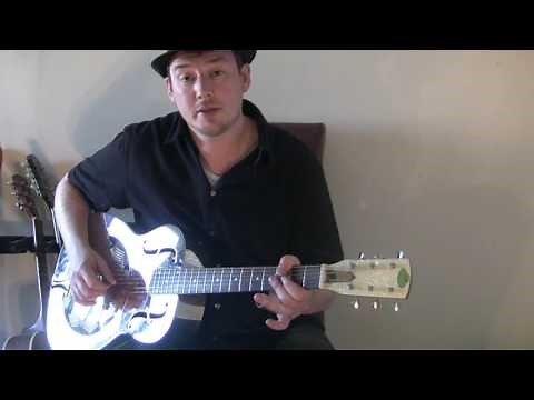 Easy blues slide guitar licks in open G lesson