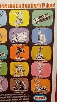1967 Aurora Plastics Co. Model Kit Ad with Marvel & DC Characters Man from UNCLE & More! #aurora