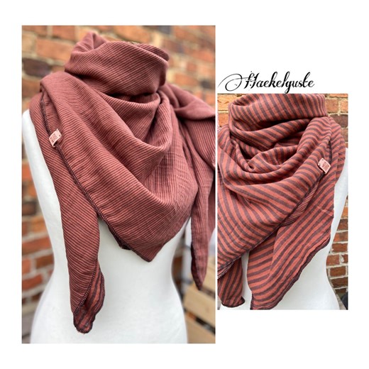 XXL Muslin Scarf, Large Triangular Scarf, Women's Scarf, Brown, Striped, Block Striped Muslin Scarves, Nursing Cover, Beach Towel - Etsy