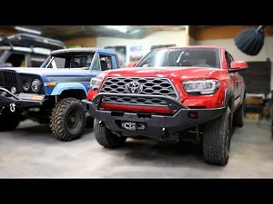 Ultimate Toyota Tacoma Build episode 1. Basic winch bumper install.