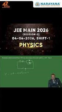 JEE Main 2026 Physics Numerical Question | 4 April Shift 1 | Step-by-Step