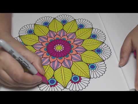 Mandala Love | Mandala coloring #2 - Relaxing adult coloring with sharpie