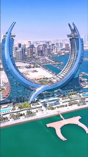 would you stay at the most luxurious 7 stars hotel in Qatar? Raffles Doha hotel #travel #qatar #doha