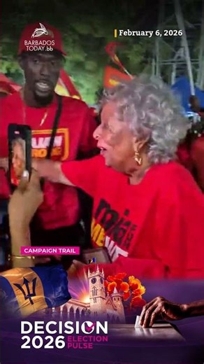 Amor Mottley was a scene of pure joy as her daughter, PM of Barbados, Mia Mottley, took the stage