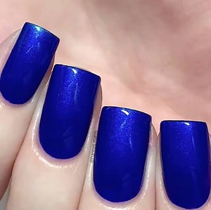 The new season is putting us in a serious blue phase— we're loving these shimmery nails by hannys_manis. Get the Look with Fingerpaints “Magritte’s Masterpiece"" & “Picasso’s Blue Period” (Pick up three and snag a FREE clutch for a limited time!) https://www.sallybeauty.com/brands/fingerpaints/ | Sally Beauty