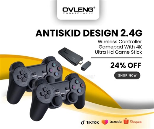 Antiskid Design 2.4G Wireless Controller Gamepad With 4K Ultra Hd...
