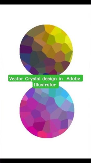 Vector Crystal design in Adobe Illustrator Tutorial#viral #trending