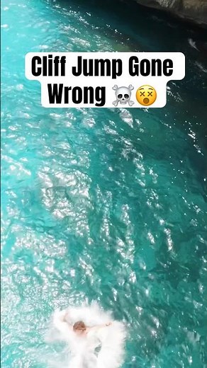 This cliff jump went terribly wrong… #cliffjumping #fail