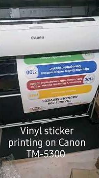 Vinyl sticker printing on Canon TM-5300