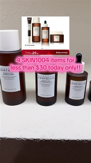 4 SKIN1004 items for less than $30 today!! Take advantage of this! #skin1004 #skin1004ampoule #skincareset #tiktokshop #blackfridayearlydeals @SKIN1004 US
