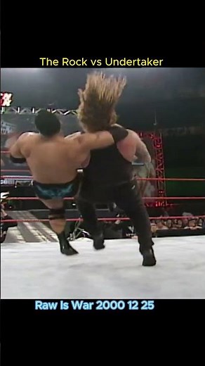The Rock vs Undertaker Raw Is War 2000 12 25 #wwewrestler #wwe