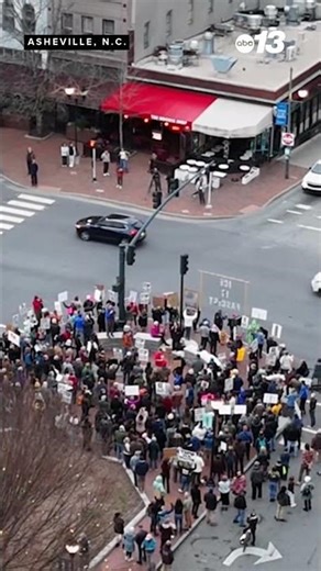 Anti-ICE protest in Asheville