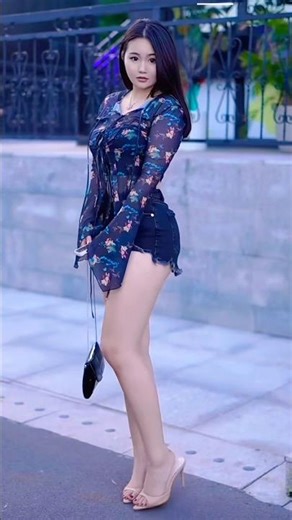 Beautiful Asian Girl Street Style 🔥 | Summer Outfit in Heels 👠