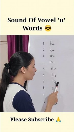 Sound Of Vowel 'u' Words for children 😎#shorts#kidslearning#education#kidseducation#vowelsound