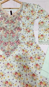 New arrival munira brand* Fabric lawn digital print and front Embrioderd Galla gala Daman and sleeves embroidered Dupatta diamond print Trouser cotton *Size: S M L XL* Order on WhatsApp:+923128266122 Limited stock book your order as soon as possible | Farhan Collection | Facebook