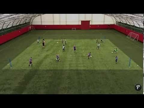 Soccer Coaching: Forward Runs Technical Warm Up