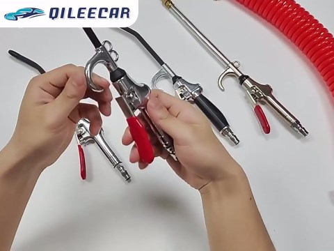 Air Blow Gun, High Volume Powerful Industria with Rubber Guard Aluminum Air Flow Nozzle, with Anti-slip Rubber Coated Metal Handle, Dust Cleaning Tool