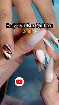 Easy Gift Box Nail Art 🎁✨ Beginner-Friendly Christmas Nails