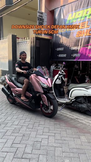Dowsizing Shock Depan Xmax di Bengkel Shock