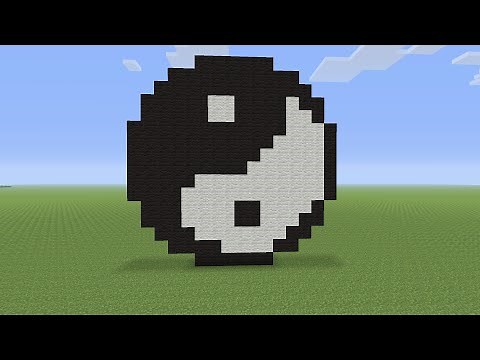 minecraft how to build the yin yang symbol