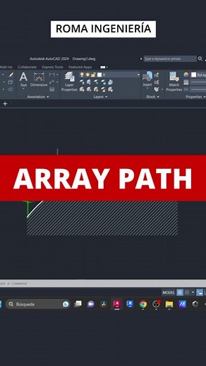 344K views · 567 reactions | ARRAY PATH #autocad #autocadtips #autocadtutorial #autocad2d #mexico #españa | Roma Ingeniería | Facebook
