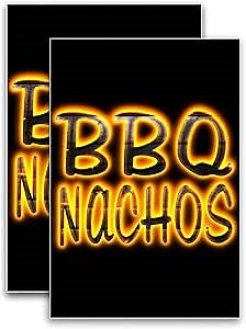 BBQ Nachos (24" X 36") Vinyl Decal Only (Pack of 2) |Sign|Sticker|Poster