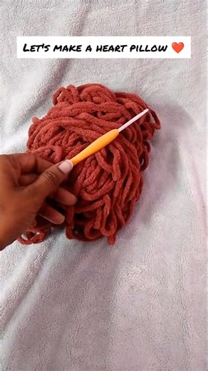 Crochet Cute Heart Pillow ❤️ #amigurumi heart #plushie #TeluguShorts #valentinesday gift #handmade