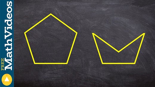 What is the difference between convex and concave polygons?