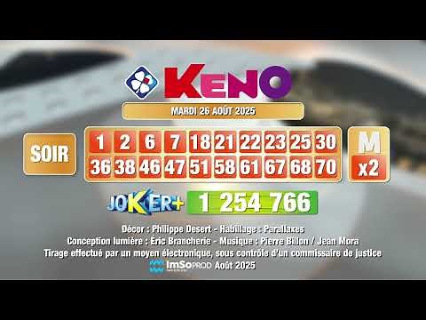 Tirage du soir Keno® du 26 août 2025 - Résultat officiel - FDJ
