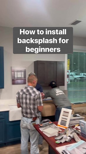 How to install backsplash for beginners. #shorts,#diy,#howto, #fyp | The Home Building and Remodeling Show