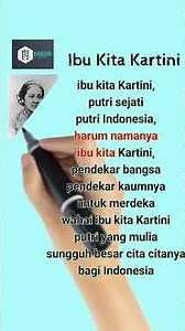 Ibu Kita Kartini | Lirik Karaoke Lagu Anak Anak