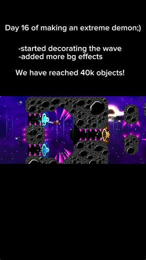 Day 16 of making an extreme demon #geometrydash #gdupdate #gddemon #geometry #gd #tutorial #funny