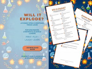 Will It Explode? Christmas STEM Game – Printable Science Activity for Kids, Classroom & Homeschool - Etsy