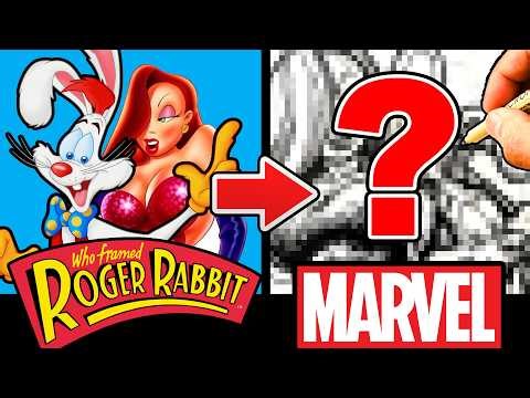 Pt 11! MARVEL ARTIST draws WHO FRAMED ROGER RABBIT as part of my 500+ Character ULTIMATE 80S PIECE!