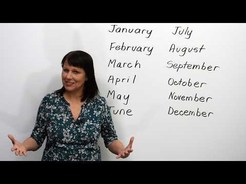 Say the MONTHS of the Year Correctly in English