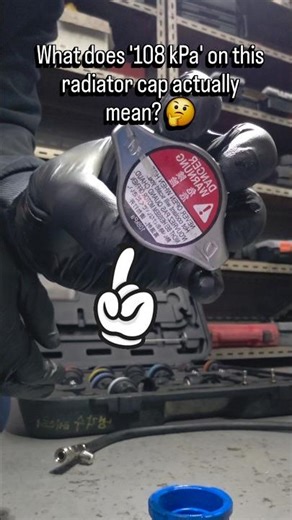 What does '108 kPa' on your radiator cap mean? 🤔💨 #shorts