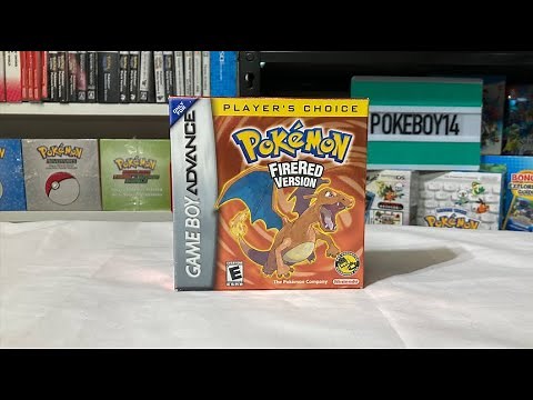 Complete Unboxing: Pokemon FireRed Player's Choice Edition Gameboy Advance Only - Charizard Logo