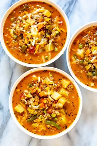 Easy One Pot Cheeseburger Soup - The Girl on Bloor