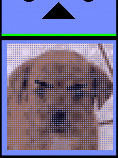 Creating Pixel Art with Marbles in Algodoo