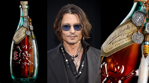 Johnny Depp turns his tattoos into art with the bespoke design of Three Hearts Rum