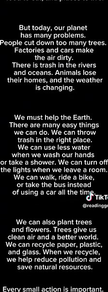 Reading Basic Level #english #studytok #environment #speakenglish