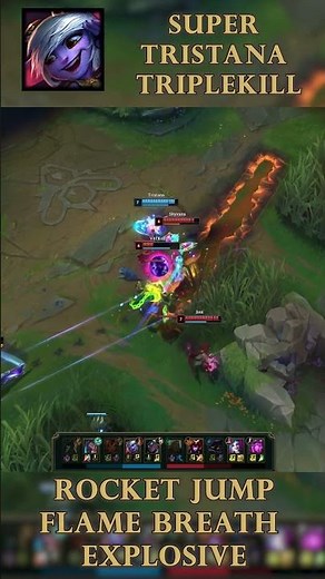 TRISTANA TRIPLE KILL — SUPER ROCKET | League of Legends #LoL #Tristana #TripleKill #ADC #Shorts
