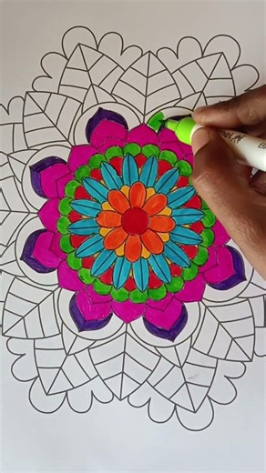 Mandala coloring #art #drawing