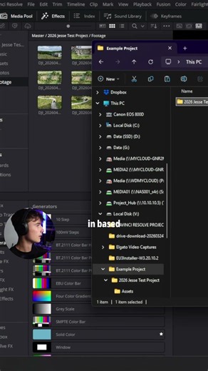 Simple Folder Structure Workflow For Davinci Resolve